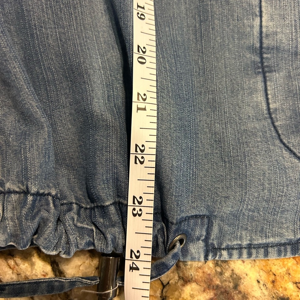 💙”Rails” Maverick Dark Vintage Wash Shacket w/ Hidden Button Front Size S💙 - Picture 14 of 15